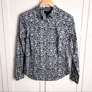 J. Crew made with Liberty Fabric button down shirt